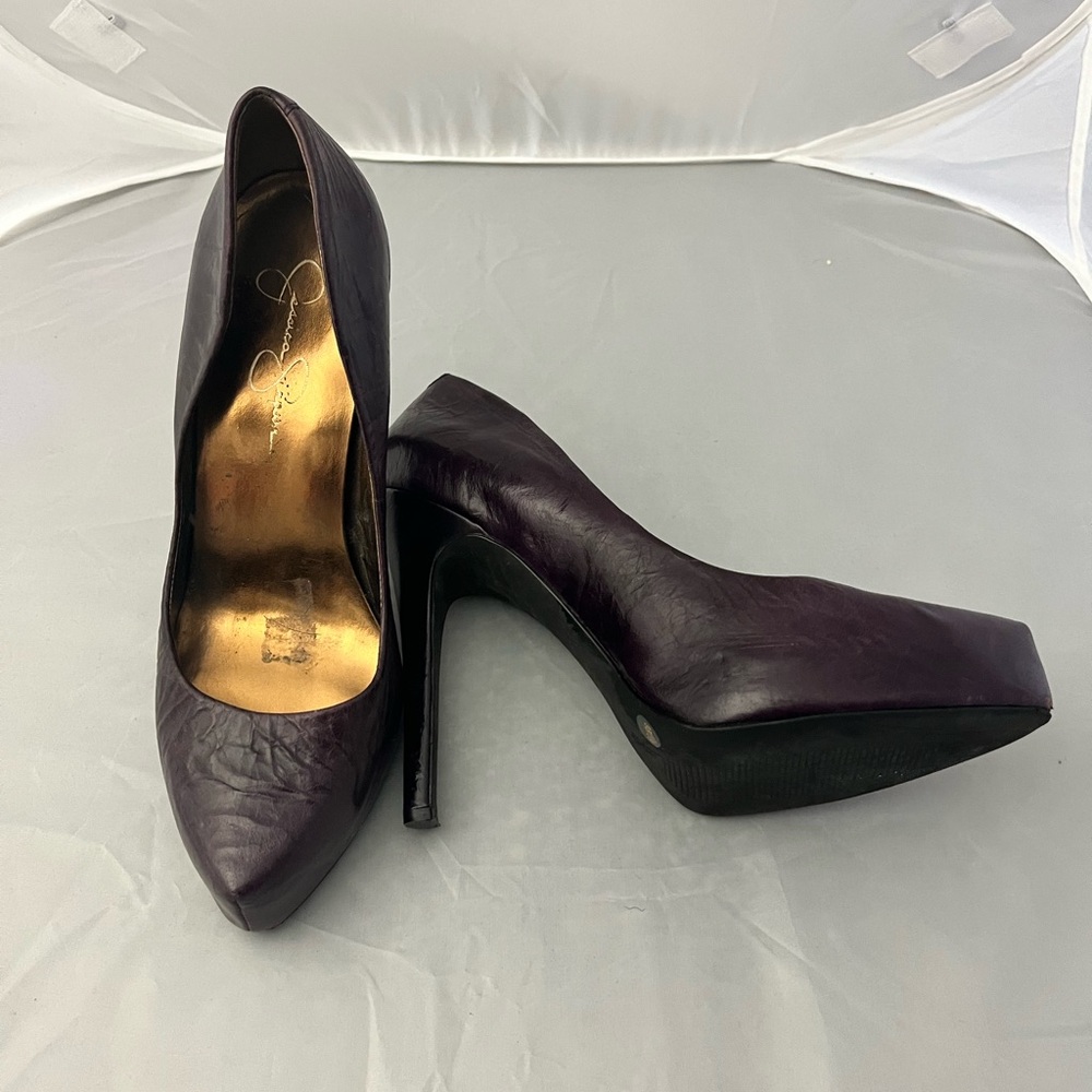 Jessica Simpson Purple Heels with Black Platform